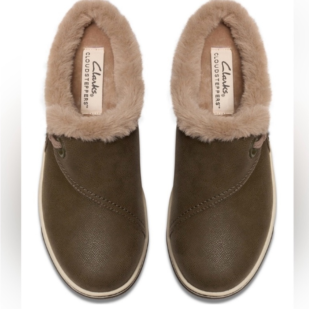 Clarks Dark Olive Mule Women’s Shoes 8 New With Box Most Popular Color SOLDOUT